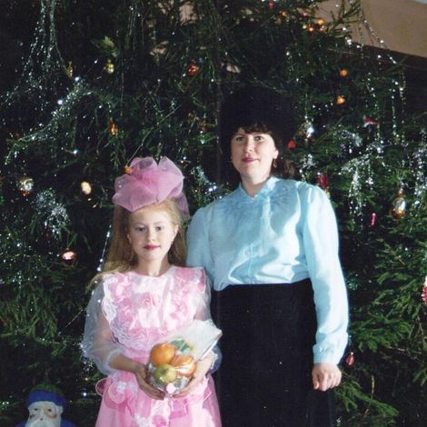 Галина Серовикова с дочерью Юлей, фото 1995 год